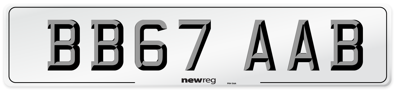 BB67 AAB Number Plate from New Reg